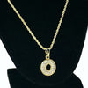 14K Gold Plated O Letter Micro Chain Rope Necklace