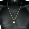 14K Gold Plated O Letter Micro Chain Rope Necklace