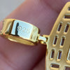 14K Gold Plated on 925 Sterling Silver Basketball Hoop Iced Pendant Flooded Out CZ
