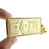 14k Gold Plated One Hundred Dollar Bill  $100 Cash Pendant