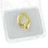 14K Gold Plated Open Iced Single Stone Vampire Fang Cap