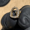 14K Gold Plated Open Top Tooth Iced CZ Single Cap Grillz