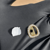 14K Gold Plated Open Top Tooth Iced CZ Single Cap Grillz