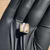 14K Gold Plated Open Top Tooth Iced CZ Single Cap Grillz