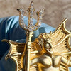 14K Gold Plated or Natural 925 Silver Devil Satan on Fire Moissanite Pendant