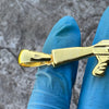 14k Gold Plated or Solid 925 Silver Oxidized AK47 Big Gun Pendant 3.5"