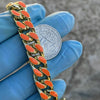 14K Gold Plated Orange Cuban Link Bracelet