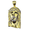 14k Gold Plated over 925 Silver 2.5" Real Diamonds Jesus Pendant