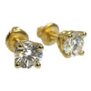 14K Gold Plated over 925 Silver 2CT TW Moissanite Stud Earrings Pass Diamond Tester 6.5MM