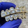 14K Gold Plated over 925 Silver 6/6 Baguette Grillz Set