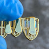 14K Gold Plated over 925 Silver 6/6 Baguette Grillz Set
