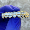 14K Gold Plated over 925 Silver 8 Bottom Teeth Baguette Grillz