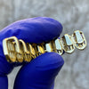 14K Gold Plated over 925 Silver 8 Bottom Teeth Baguette Grillz