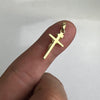 14k Gold Plated over 925 Silver Crucifix Jesus Cross Shiny Pendant 1"