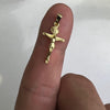 14k Gold Plated over 925 Silver Crucifix Jesus Cross Shiny Pendant 1"