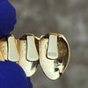 14K Gold Plated Over 925 Silver Diamond Cut Bottom Grillz