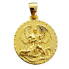 14K Gold Plated over 925 Silver Euphanasia Pendant Medallion Angel Of Death Plain  1.25"