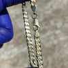 14k Gold Plated Over 925 Silver Flat Cuban Bracelet 8.25" x 5MM