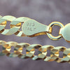 14k Gold Plated Over 925 Silver Flat Cuban Link Bracelet 8.5" x 5MM