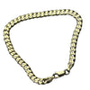 14k Gold Plated Over 925 Silver Flat Cuban Link Bracelet 8.5" x 5MM