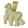 14K Gold Plated over 925 Silver Gorilla Iced Flooded Out Pendant