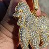 14K Gold Plated over 925 Silver Gorilla Iced Flooded Out Pendant