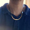 14K Gold Plated over 925 Silver Herringbone Chain Necklace 6MM