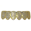 14K Gold Plated over 925 Silver Iced CZ Bottom Teeth Grillz