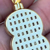 14K Gold Plated over 925 Silver Iced Dollar $ Sign Flooded Out CZ Baguette Pendant