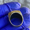 14K Gold Plated over 925 Silver Master Mason Oxidized Masonic Ring