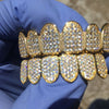 14K Gold Plated over 925 Silver Micro Pave CZ Grillz Set