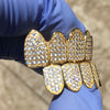 14K Gold Plated over 925 Silver Micro Pave CZ Grillz Set