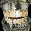 14K Gold Plated over 925 Silver Micro Pave CZ Grillz Set