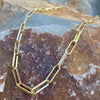 14k Gold Plated over 925 Silver Paperclip Chain Paper Clip Necklace 6.5MM 24"