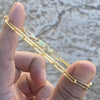 14k Gold Plated over 925 Silver Paperclip Paper Clip Bracelet 6.5"-8.5" 4MM
