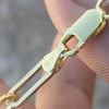 14k Gold Plated over 925 Silver Paperclip Paper Clip Bracelet 6.5"-8.5" 4MM