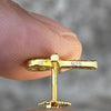 14k Gold Plated over 925 Sterling Silver Ankh Cross Earrings