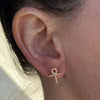 14k Gold Plated over 925 Sterling Silver Ankh Cross Earrings