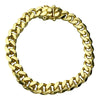 14k Gold Plated over 925 Sterling Silver Bracelet 8" 9MM