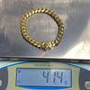 14k Gold Plated over 925 Sterling Silver Bracelet 8" 9MM