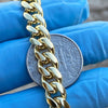 14k Gold Plated over 925 Sterling Silver Bracelet 8" 9MM