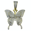 14K Gold Plated over 925 Sterling Silver Butterfly Pendant 1.25" (Small)