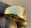 14K Gold Plated Over 925 Sterling Silver CZ Lucky Horseshoe Ring