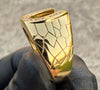 14K Gold Plated Over 925 Sterling Silver CZ Lucky Horseshoe Ring