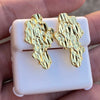 14K Gold Plated over 925  Sterling Silver Huge Nugget Earrings 27MM