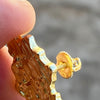 14K Gold Plated over 925  Sterling Silver Huge Nugget Earrings 27MM