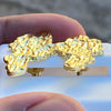 14K Gold Plated over 925  Sterling Silver Huge Nugget Earrings 27MM