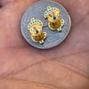 14k Gold Plated over 925 Sterling Silver Iced $ Dollar Sign Earrings