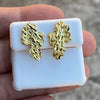 14K Gold Plated over 925 Sterling Silver Nugget Earrings 20MM