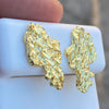 14K Gold Plated over 925 Sterling Silver Nugget Earrings 20MM